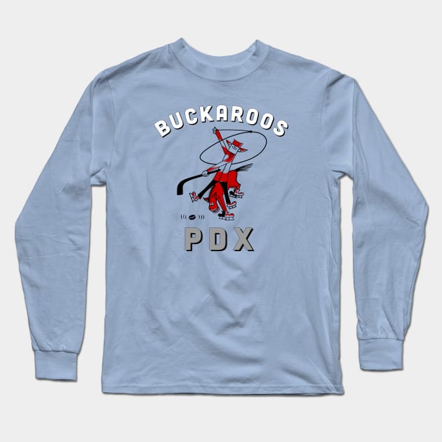 Defunct PDX Buckaroos Hockey 1960 Long Sleeve T-Shirt by LocalZonly